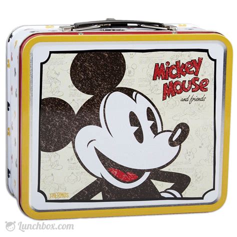 metal lunch box mickey mouse|mickey mouse lunch box set.